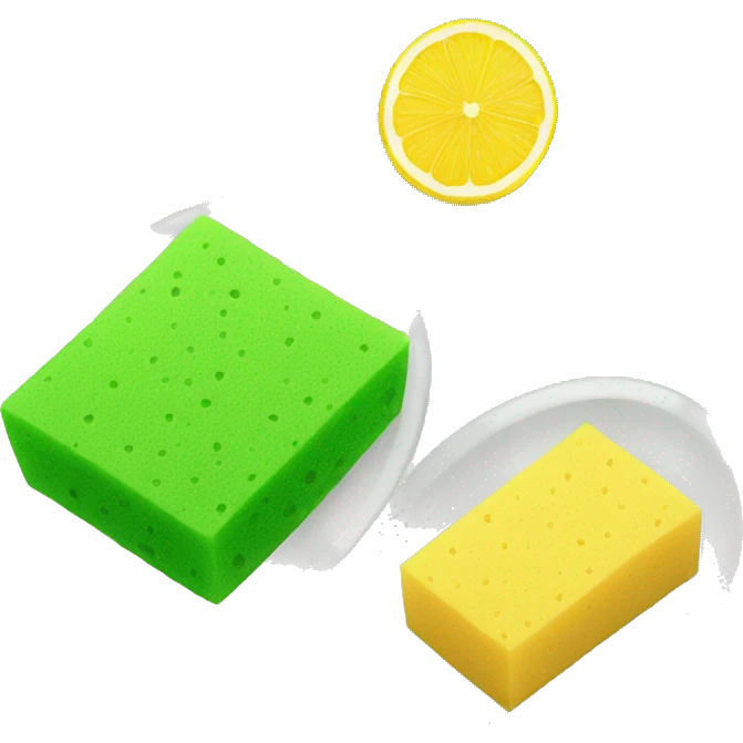 green flat square dish sponge emoji