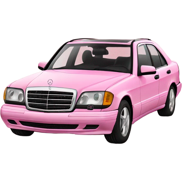 Mercedes Benz pink with white back griund emoji