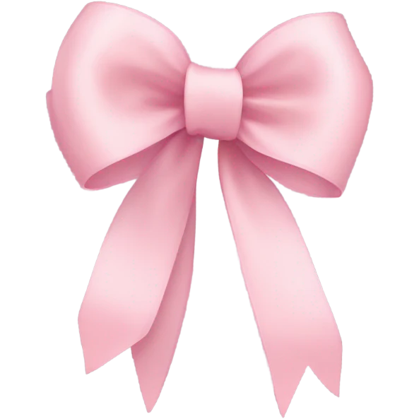 light pink ribbon bow emoji