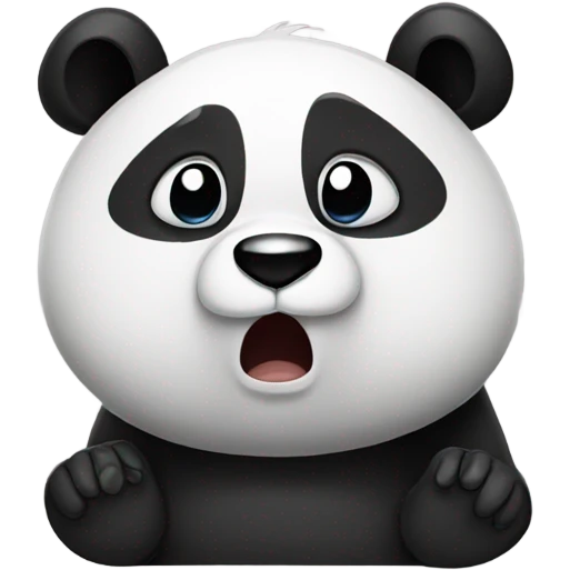Panda crying emoji
