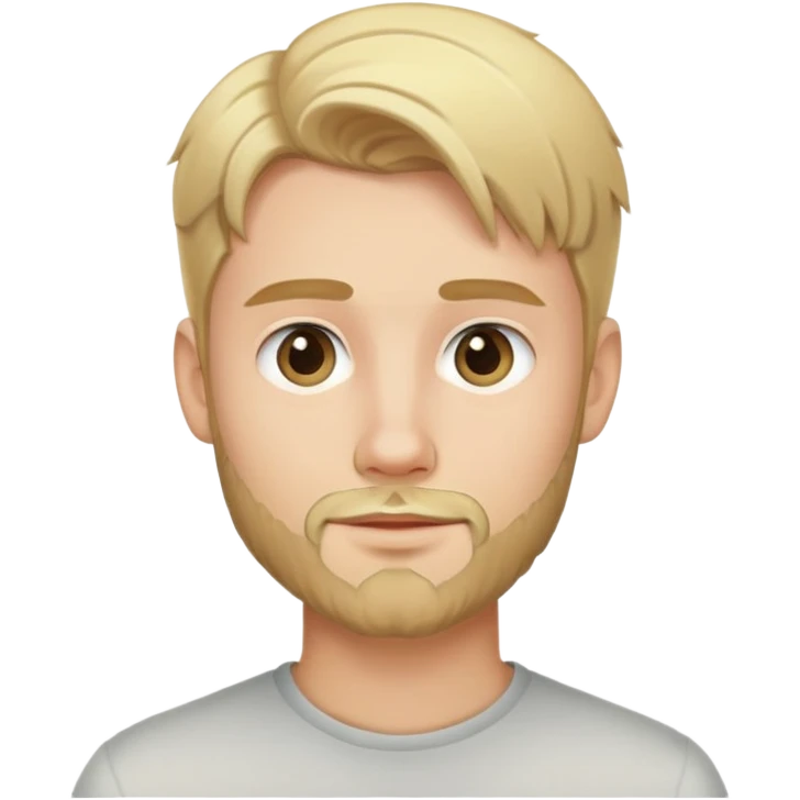 young man with blonde hair and soft beard emoji