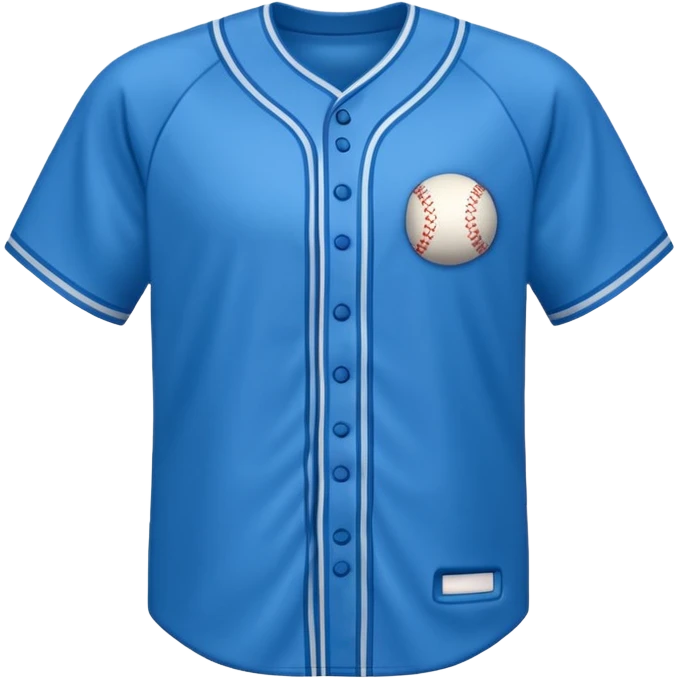 franela de beisbol color azul sin logo  emoji