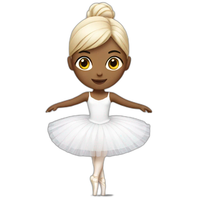 White ballerina emoji