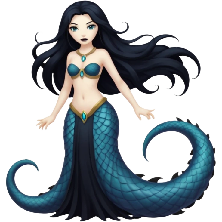 dark siren monster, full body emoji