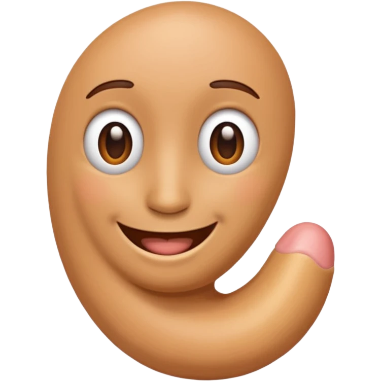 Penis with a face emoji