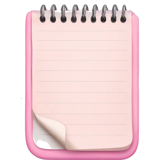 light pink notepad emoji