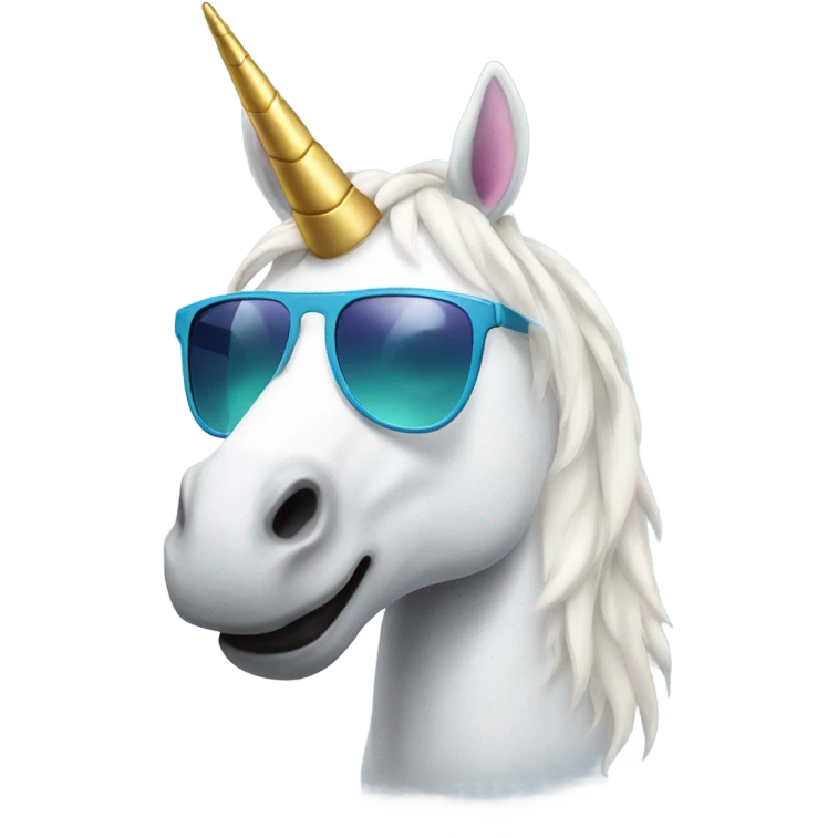 unicorn with sunglasses emoji