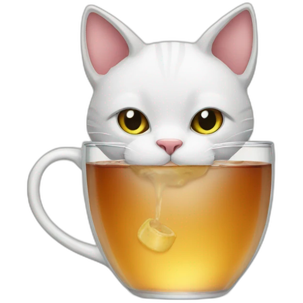 cat drink tea emoji