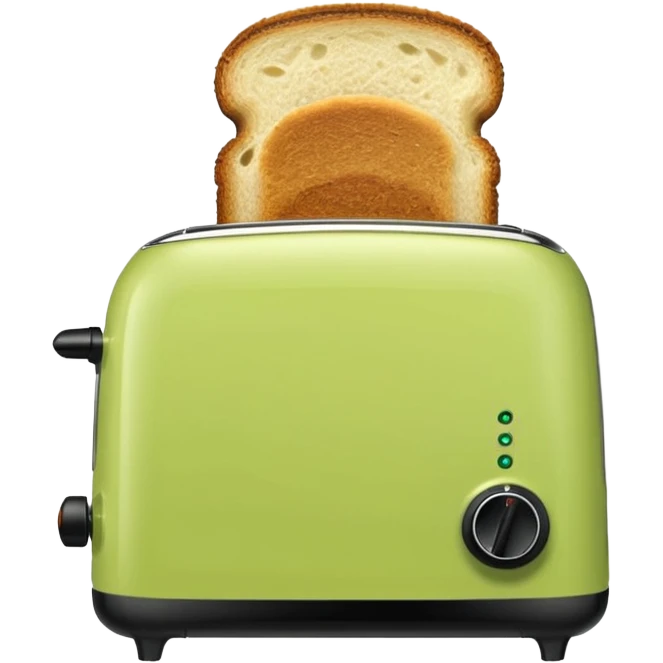 Green pistachio color toaster emoji