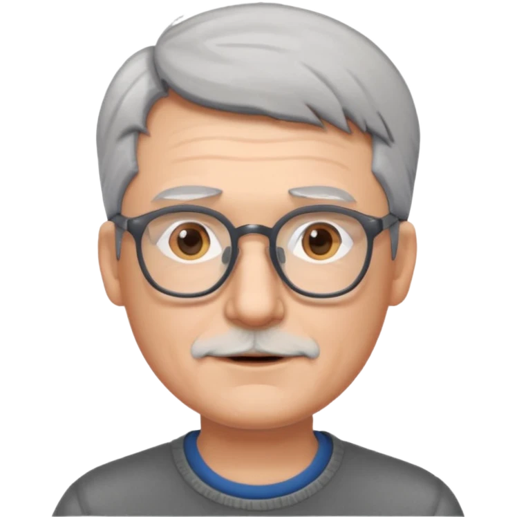 father with glasses and gray hair emoji