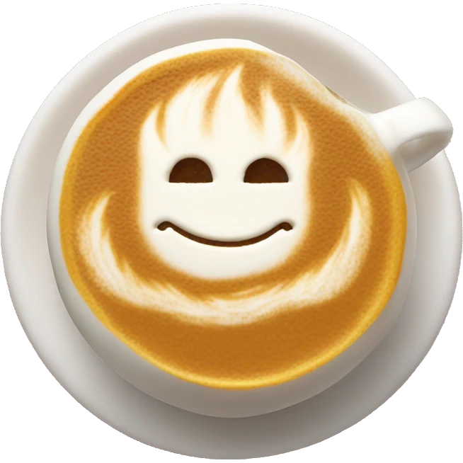Pumpkin chai latte with foam emoji