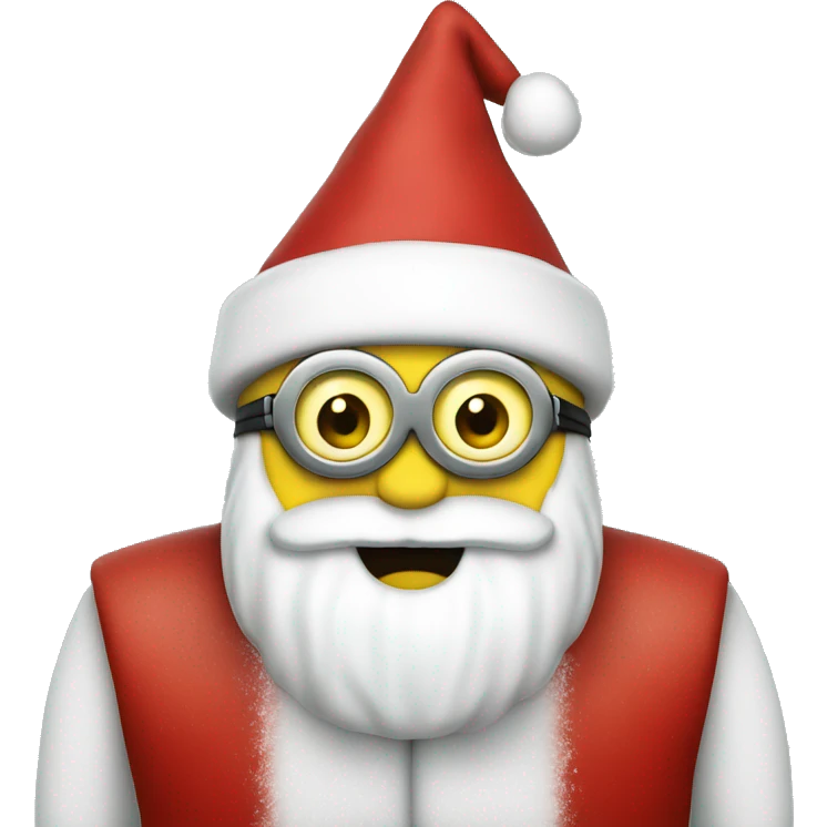 Christmas minion santa claus emoji