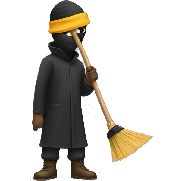robber with a broom emoji