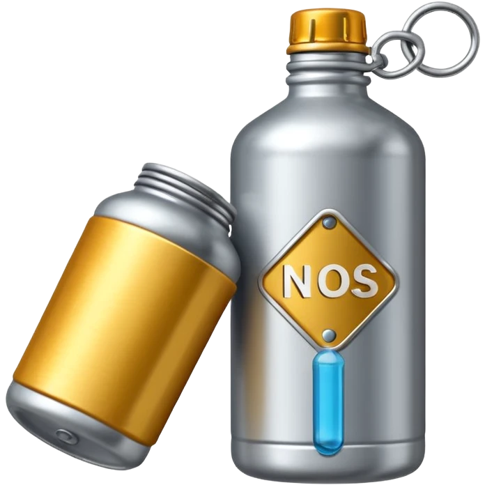 bombona de nitro con un cartelito que ponga NOS emoji