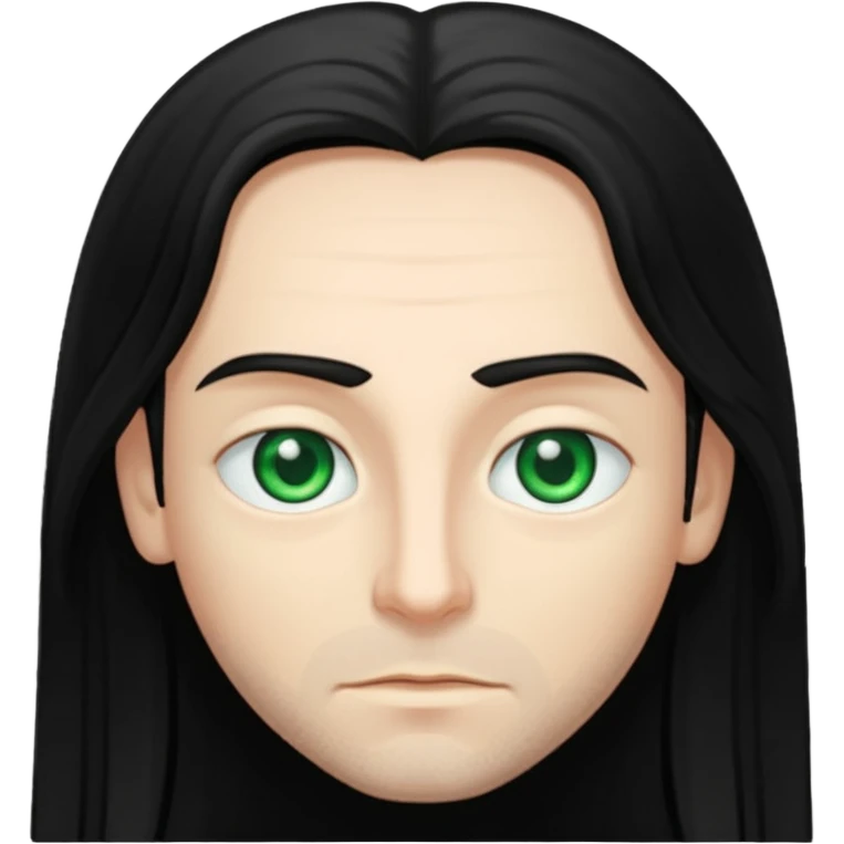 Rob Pilatus with green eyes, long black hair emoji