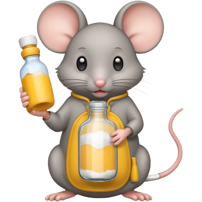 Mouse holding salt bottle  emoji