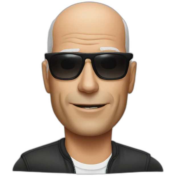 Bruce willis with sunglasses emoji