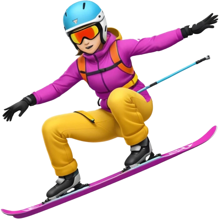Freestyle skiing emoji