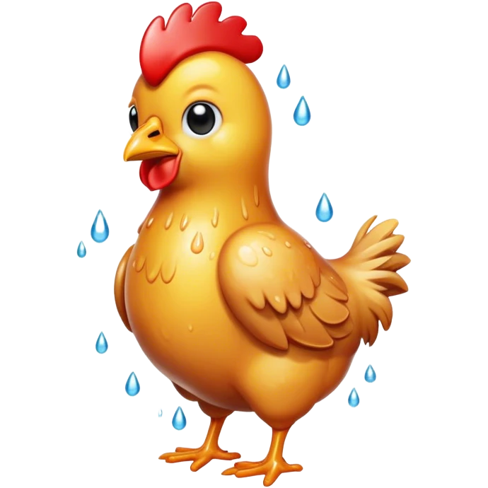 Chicken that is wet emoji