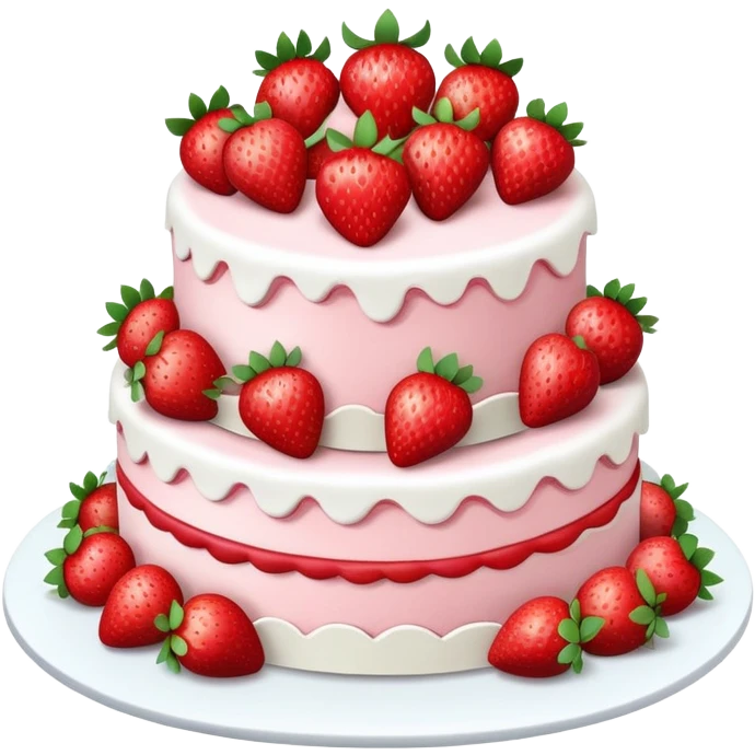 2 tier Strawberry Cake emoji