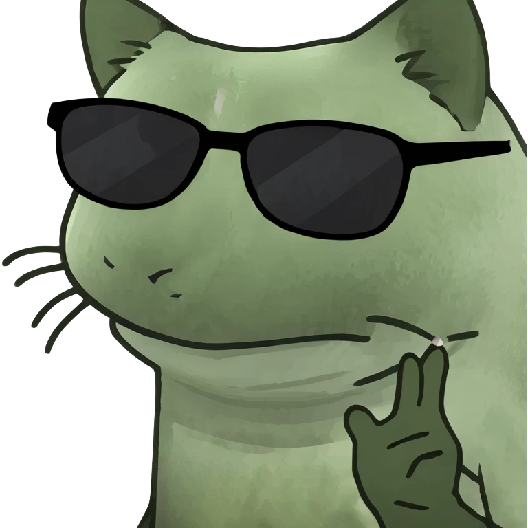 Cat with sunglasses emoji