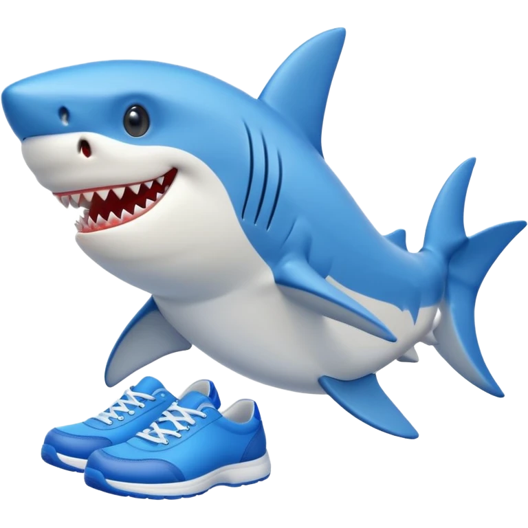 Tralalero tralala shark with blue shoes emoji