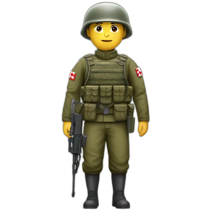Swiss army soldier emoji