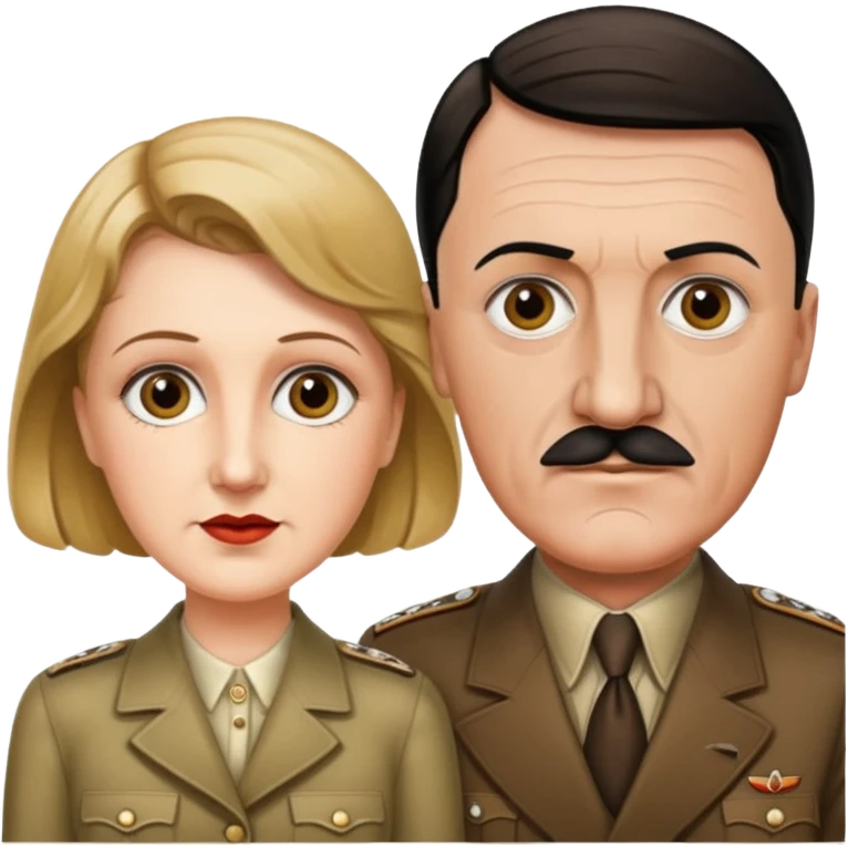 Hitler and his wife, Eva Braun emoji