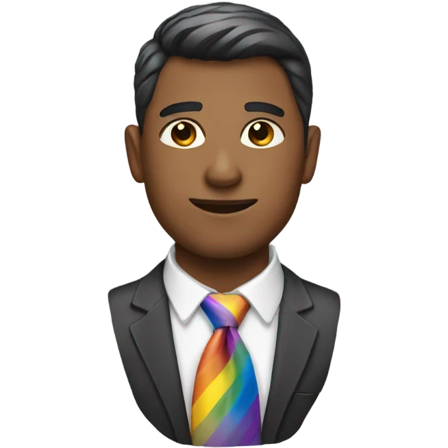 Gay man wearing a tie emoji