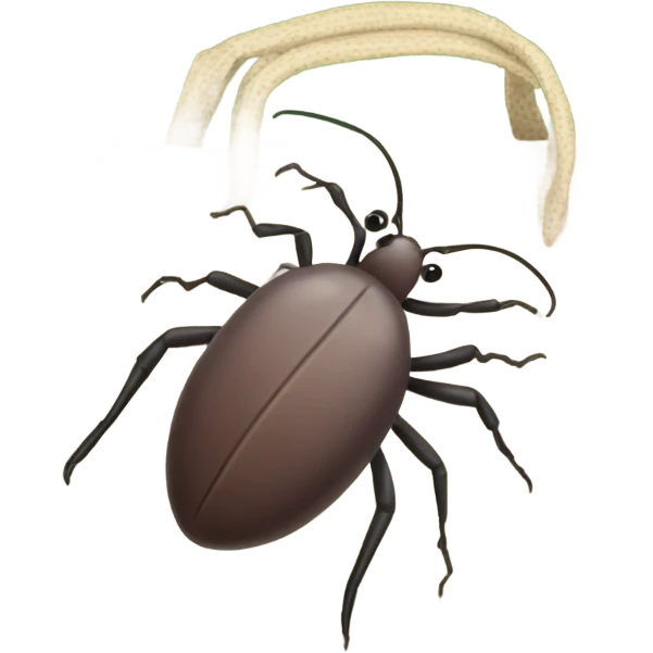 A tick insect in a bag emoji
