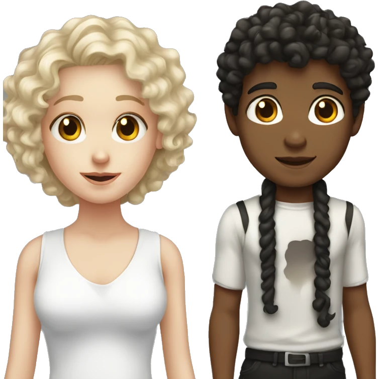 white boy with dark brown hair and white girl with long black curly hair emoji