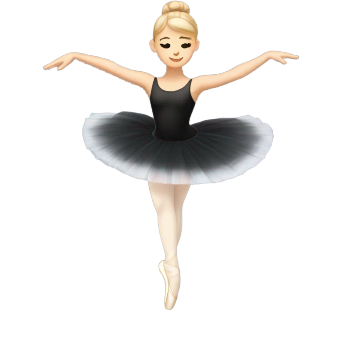 White Ballerina and black tutu emoji