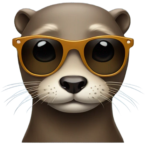 Otter with sunglasses emoji