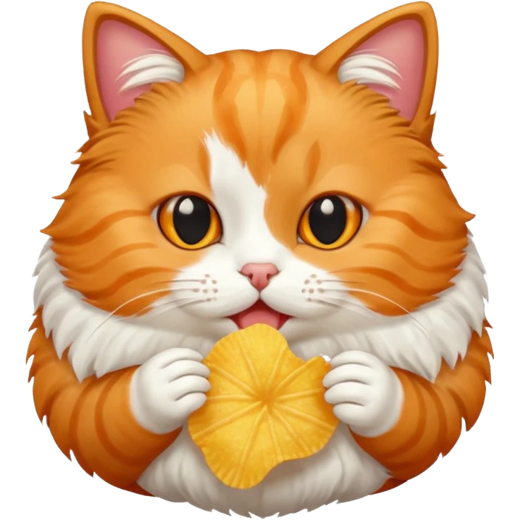 Chat qui mange du chips emoji