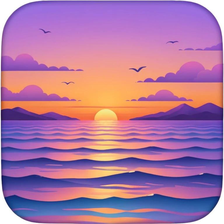 The ocean wish sunset  emoji
