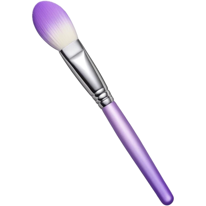 Skinny White to light purple metallic ombré makeup brush  emoji
