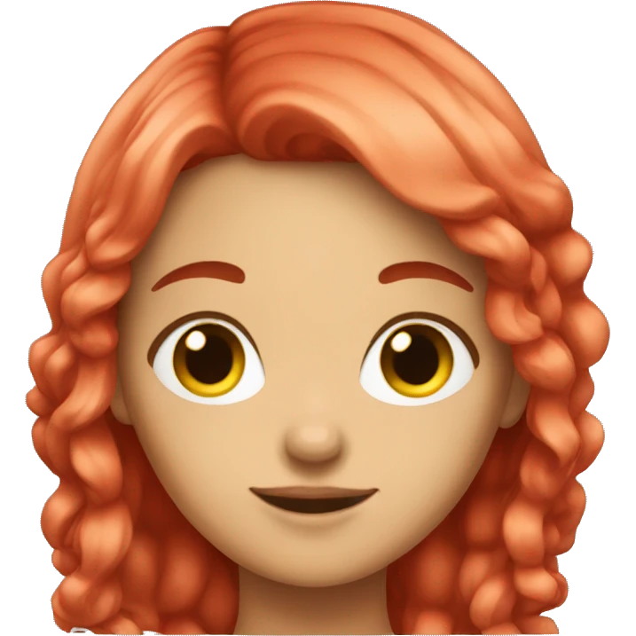 Girl hair red emoji