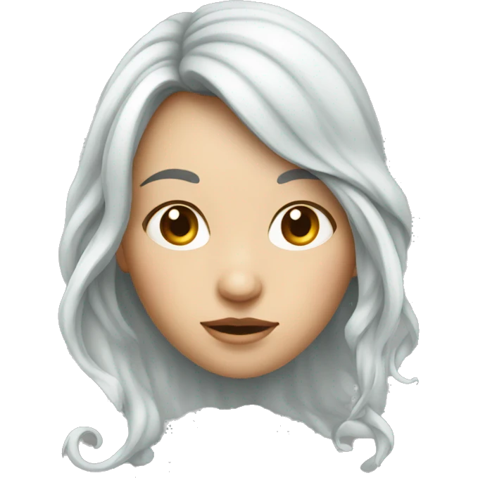A girl with flowing nose of cold emoji