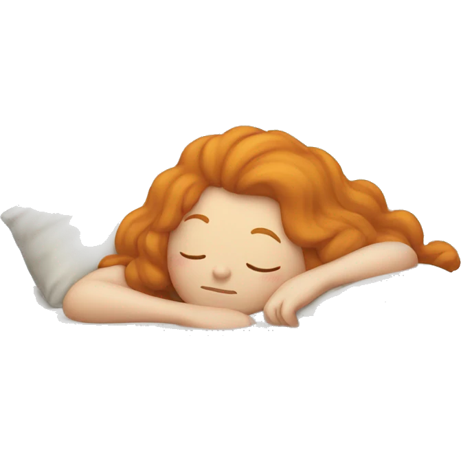 ginger girl sleeping emoji