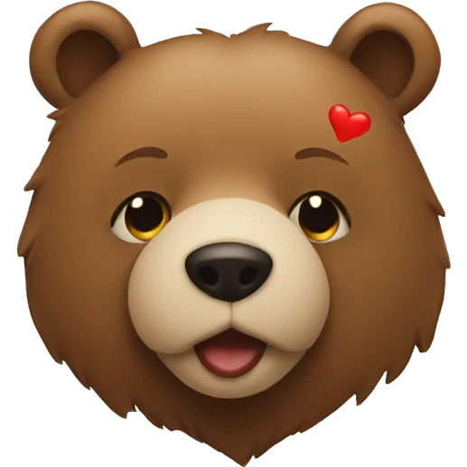 Bear with heart love  emoji
