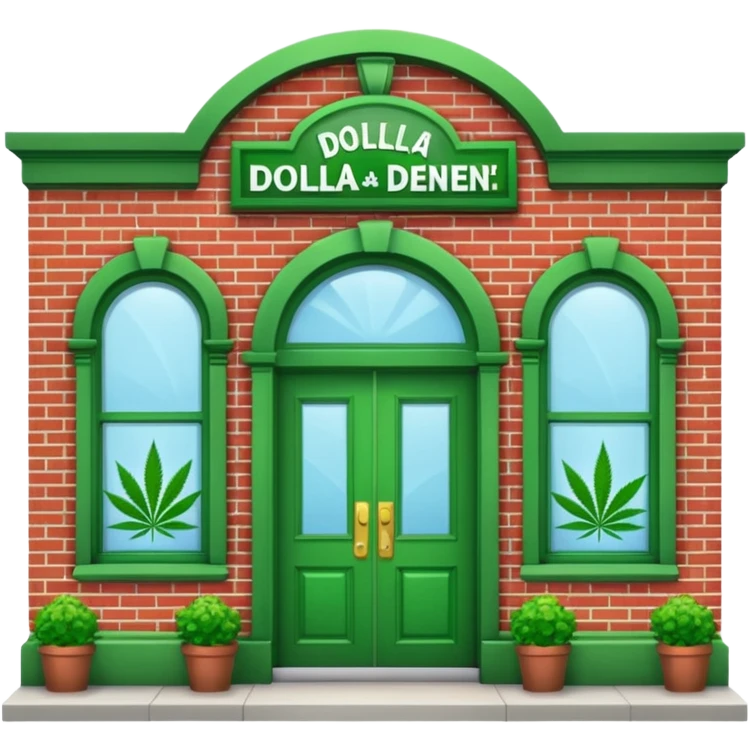 Dolla  Den Weed dispensary building  emoji
