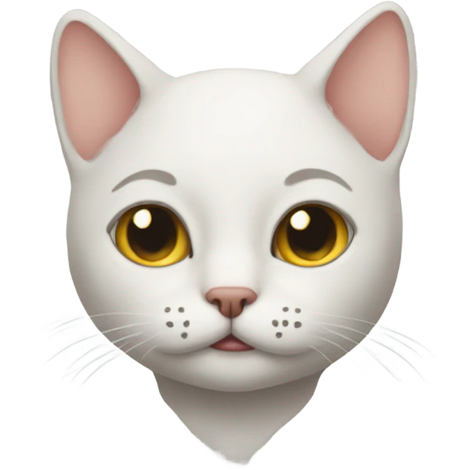 the bald cat emoji