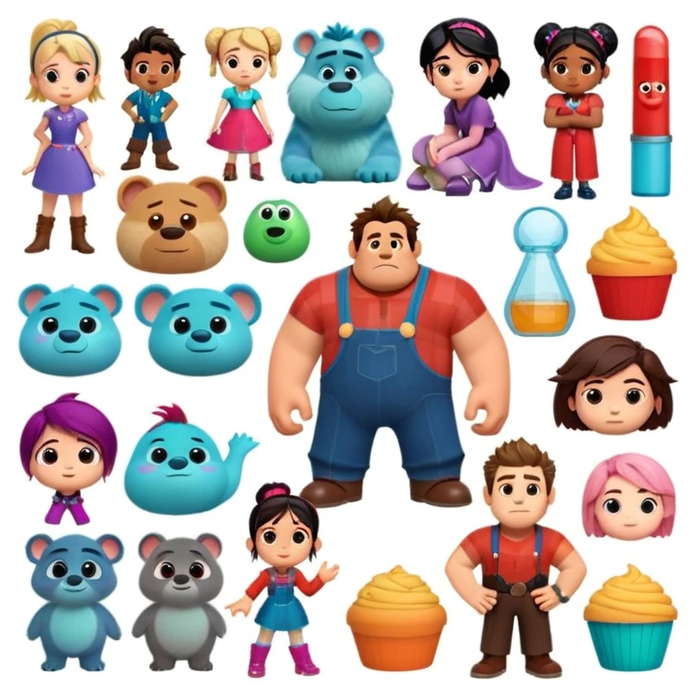 Стикеры из мультфильм Ральф против интернета emoji