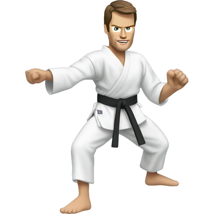 Tom brady doing karate emoji