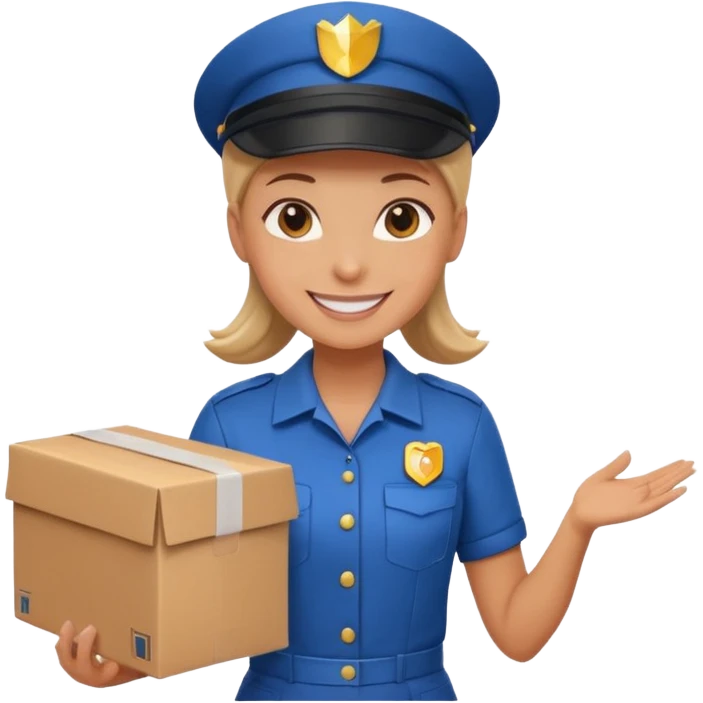 female delivery courier emoji