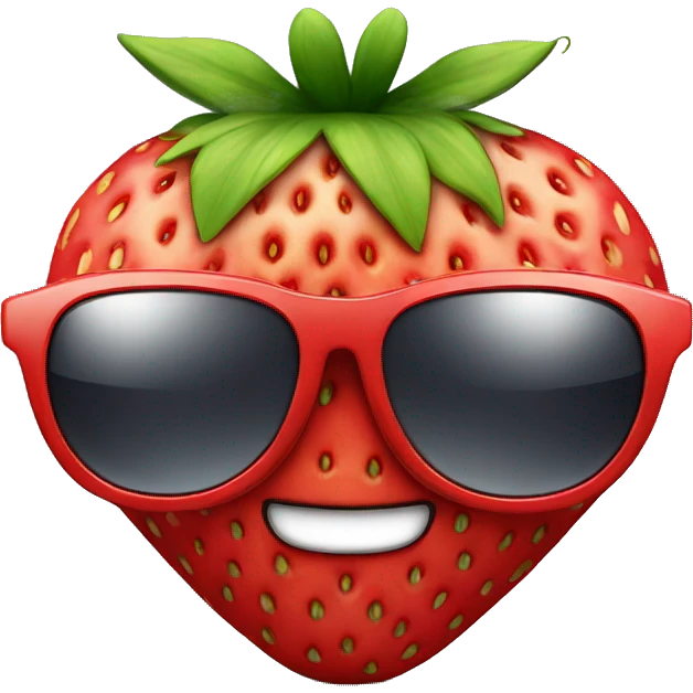 strawberry with sunglasses emoji
