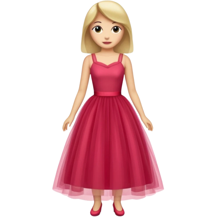 woman tulle dress emoji