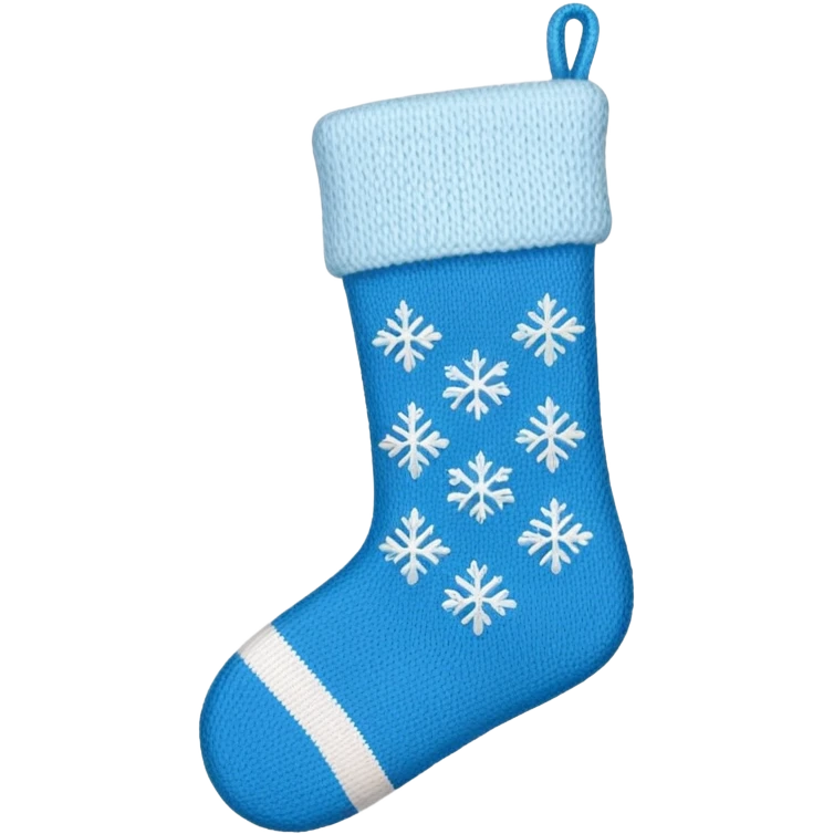 light blue Christmas stocking emoji