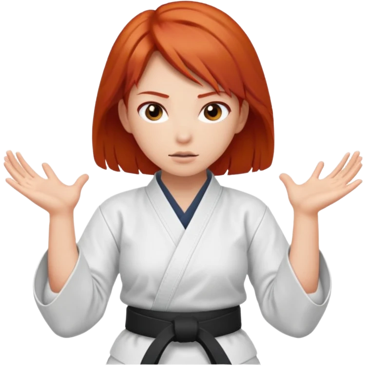 Redhaired Aikido girl emoji