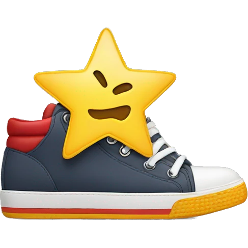 Sneaker with star on the side  emoji
